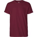 Bordeauxrote Neutral Fashion Bio T-Shirts für Herren Größe M für den für den Sommer 