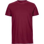 Bordeauxrote Neutral Fashion Bio T-Shirts für Herren Größe L für den für den Sommer 
