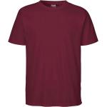 Bordeauxrote Neutral Fashion Bio T-Shirts für Damen Größe S 