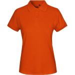 Orange Kurzärmelige Neutral Fashion Bio Kurzarm-Poloshirts für Damen Größe XS 