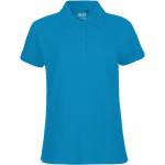 Saphirblaue Kurzärmelige Neutral Fashion Bio Kurzarm-Poloshirts für Damen Größe M 