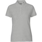 Graue Kurzärmelige Neutral Fashion Bio Kurzarm-Poloshirts für Damen Größe M 
