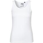 Weiße Neutral Fashion Bio Tank-Tops für Damen Größe M für den für den Sommer 