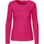 Rosa Langärmelige Neutral Fashion Bio T-Shirts für Damen Größe M 
