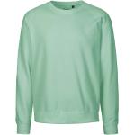 Mintgrüne Neutral Fashion Bio Herrensweatshirts mit Reißverschluss Größe XS 
