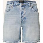 Hellblaue Neuw Denim Jeans-Shorts aus Baumwolle für Herren Übergrößen für den für den Sommer 