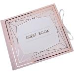 Reduzierte Rosa Hochzeitsgästebücher aus Papier 