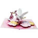 Reduzierte Pinke Baby-Glückwunschkarten aus Papier 