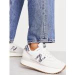 Weiße New Balance Low Sneaker mit Schnürsenkel aus Veloursleder leicht für Herren Größe 43,5 