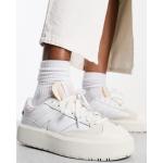Weiße New Balance Lederschuhe & Kunstlederschuhe mit Schnürsenkel aus Leder für Herren Größe 42 
