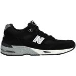Schwarze New Balance 991 Low Sneaker mit Schnürsenkel aus Veloursleder für Herren Größe 42,5 