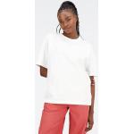 Weiße Oversize Kurzärmelige New Balance Athletics T-Shirts für Damen Größe XL 