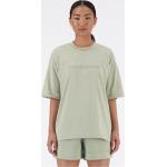 Grüne Oversize New Balance T-Shirts aus Jersey für Damen Übergrößen 