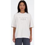 Weiße Oversize New Balance T-Shirts aus Jersey für Damen Größe XL 