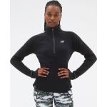 Schwarze Sportliche New Balance Damenpullover mit Reißverschluss Größe L für den für den Winter 