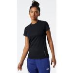 Schwarze Elegante Kurzärmelige New Balance T-Shirts für Damen Größe M 