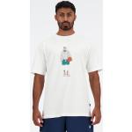 Weiße New Balance Athletics T-Shirts mit Basketball-Motiv für Herren Größe XXL 