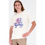 Reduzierte Beige Kurzärmelige New Balance Athletics T-Shirts aus Jersey für Herren Größe XL 