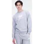 Reduzierte Graue New Balance Essentials Herrenfleecepullover & Herrenfleeceshirts aus Fleece Größe XL 