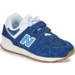 Marineblaue New Balance 574 Low Sneaker aus Rindsleder für Kinder Größe 33 