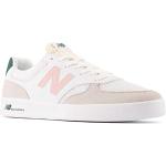 New Balance Men's 300 V3 Court Sneaker, White/Pink/Green, 7.5
