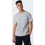 Graue New Balance Essentials T-Shirts für Herren Größe M 