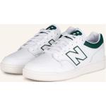 Dunkelgrüne New Balance 480 Low Sneaker aus Glattleder leicht für Kinder Übergrößen 