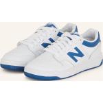 Blaue New Balance 480 Low Sneaker aus Leder für Herren Größe 38,5 