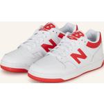Rote New Balance 480 Low Sneaker aus Glattleder für Damen Größe 40,5 