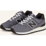 Schwarze New Balance 574 Low Sneaker aus Glattleder für Herren Größe 43 