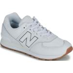 Reduzierte Weiße New Balance 574 Low Sneaker aus Leder für Damen Größe 37 