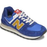 Reduzierte Blaue New Balance 574 Low Sneaker aus Leder für Herren Größe 42,5 
