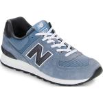Blaue New Balance 574 Low Sneaker aus Leder für Damen Größe 37 
