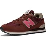 Rote New Balance 574 Low Sneaker aus Leder leicht für Damen Größe 39,5 