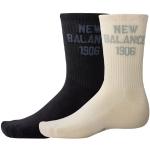 New Balance Unisex 1906 Midcalf Socks 2 Pack in Beige/Schwarz, Cotton, Größe L