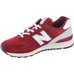 Rote New Balance 574 Low Sneaker für Damen Übergrößen 