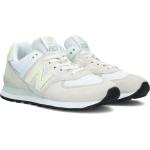 Reduzierte Weiße New Balance WL 574 Low Sneaker aus Veloursleder für Damen Größe 40 