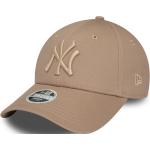 Sandfarbene New Era 9FORTY New York Yankees Damenschirmmützen 