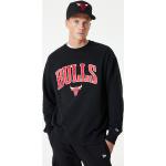 Schwarze Gestreifte New Era Bulls NBA T-Shirts für Herren Größe XL 