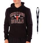 Schwarze New Era Bulls NBA Herrenhoodies & Herrenkapuzenpullover mit Basketball-Motiv Größe XL 