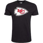 Schwarze Sportliche New Era NFL Kansas City Chiefs T-Shirts aus Baumwolle für Herren Größe L 