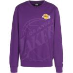 Violette Unifarbene New Era LA Lakers Rundhals-Ausschnitt Herrensweatshirts Größe M 