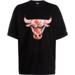 Reduzierte Schwarze Oversize New Era Bulls NBA T-Shirts mit Basketball-Motiv für Herren Größe S 
