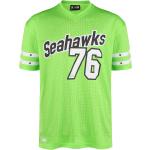 Grüne Gestreifte Oversize New Era NFL NFL T-Shirts aus Mesh für Herren Größe S 
