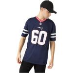 Dunkelblaue Gestreifte Oversize Kurzärmelige NFL T-Shirts aus Mesh für Herren Größe XXL 