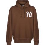 New Era Oversized New York Yankees Embroidery Logo Hoodie, Gr. M, Braun
