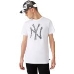 Weiße Kurzärmelige New Era New York Yankees T-Shirts aus Baumwolle für Herren Größe S 