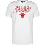 Reduzierte Weiße New Era Chicago Bulls T-Shirts mit Basketball-Motiv für Herren Größe M 