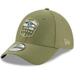 New Era Seattle Seahawks 39thirty Stretch Cap On Field 2019 Salute to Service Olive - S-M