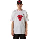 New Era, Kurzarm T-Shirt Chicago Bulls Mesh Logo White, Herren, Größe: M